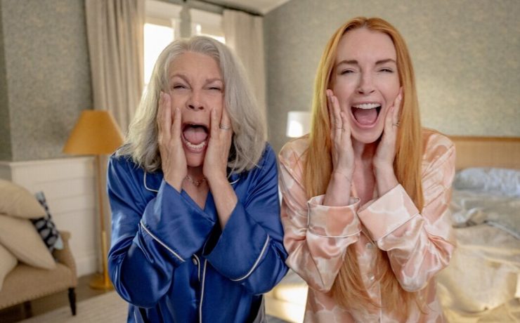 Watching the trailer for Freaky Friday 2 with Lindsay Lohan and Jamie Lee Curtis
