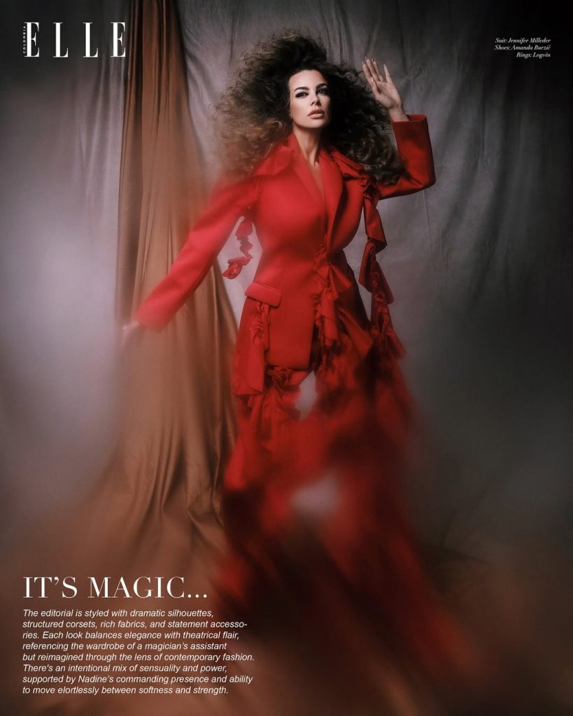 Nadine Mirada ziert das Cover der ELLE Colombia