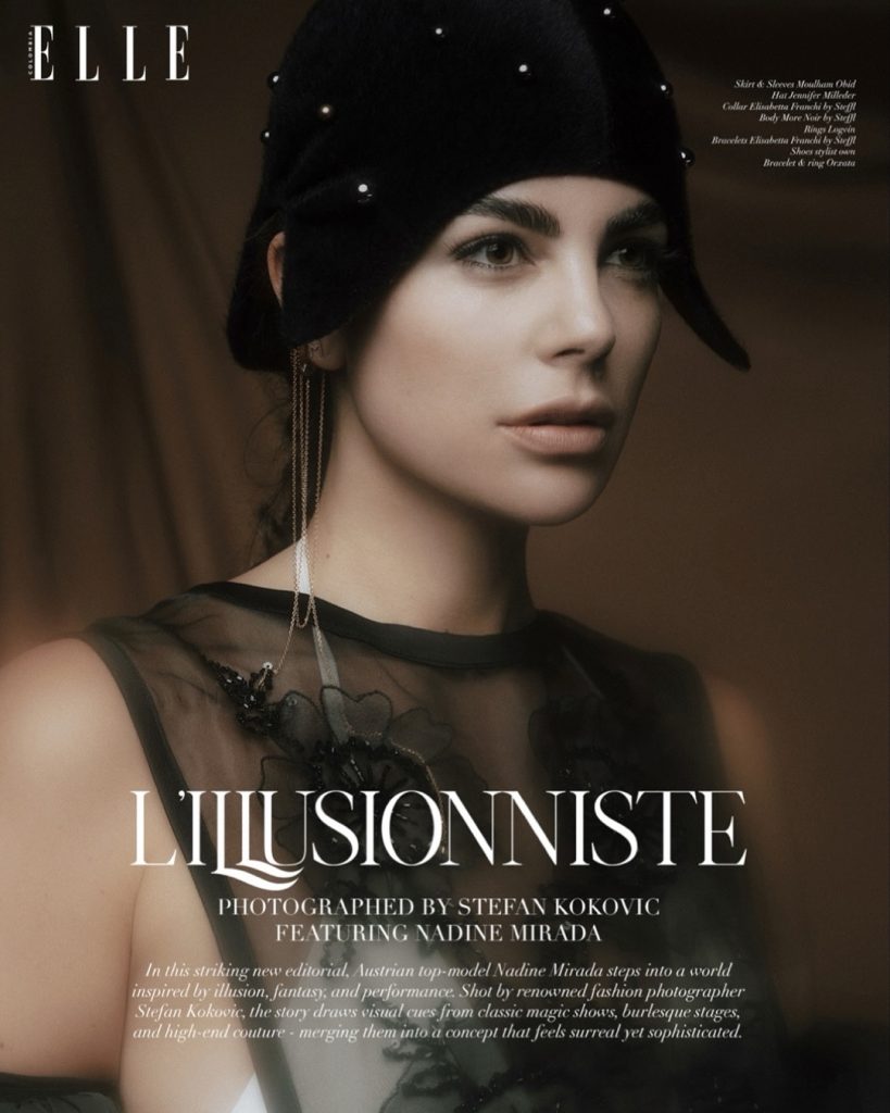 Nadine Mirada ziert das Cover der ELLE Colombia