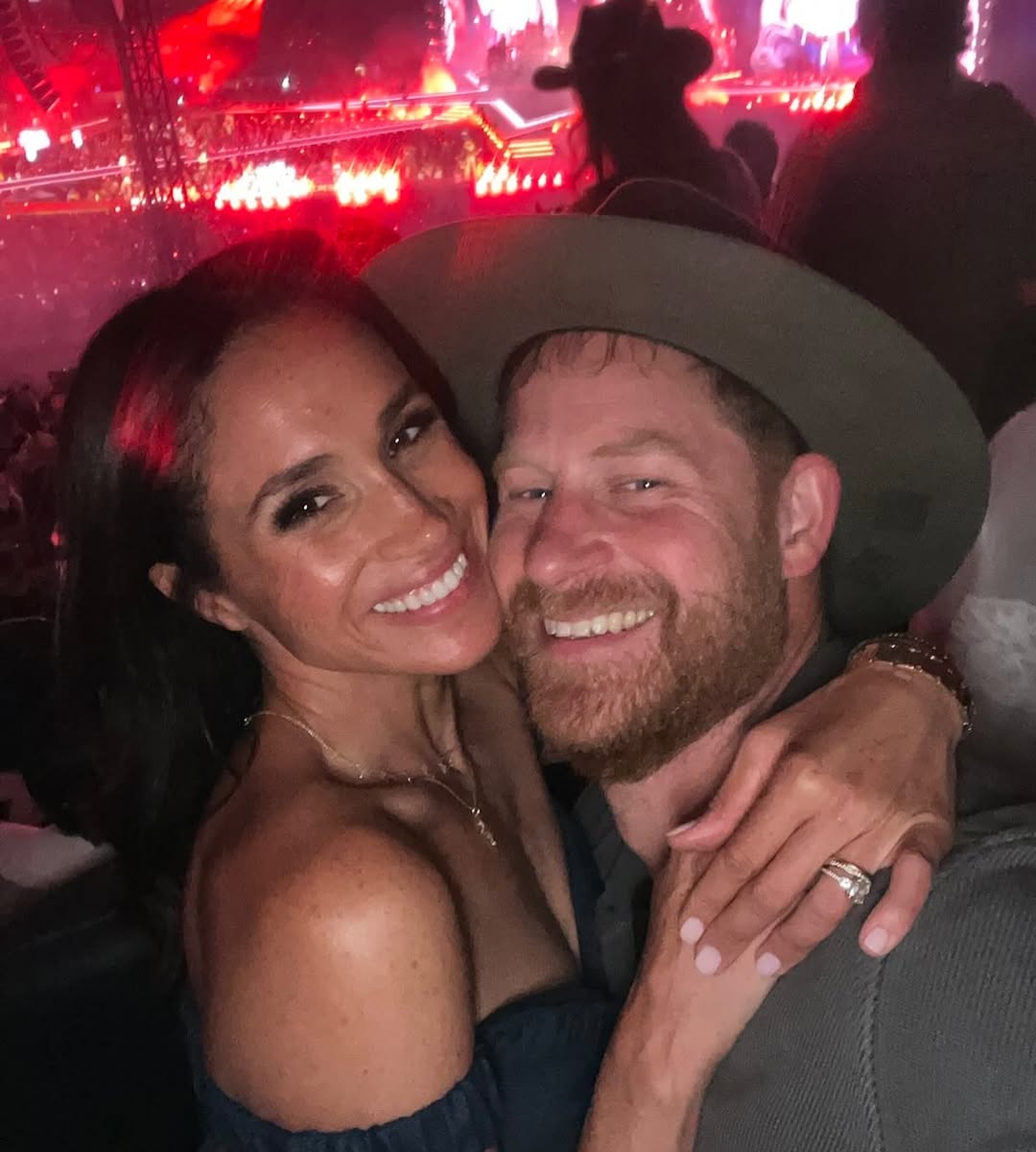 In love and happy: Prince Harry and Meghan Markle at Beyoncé’s concert