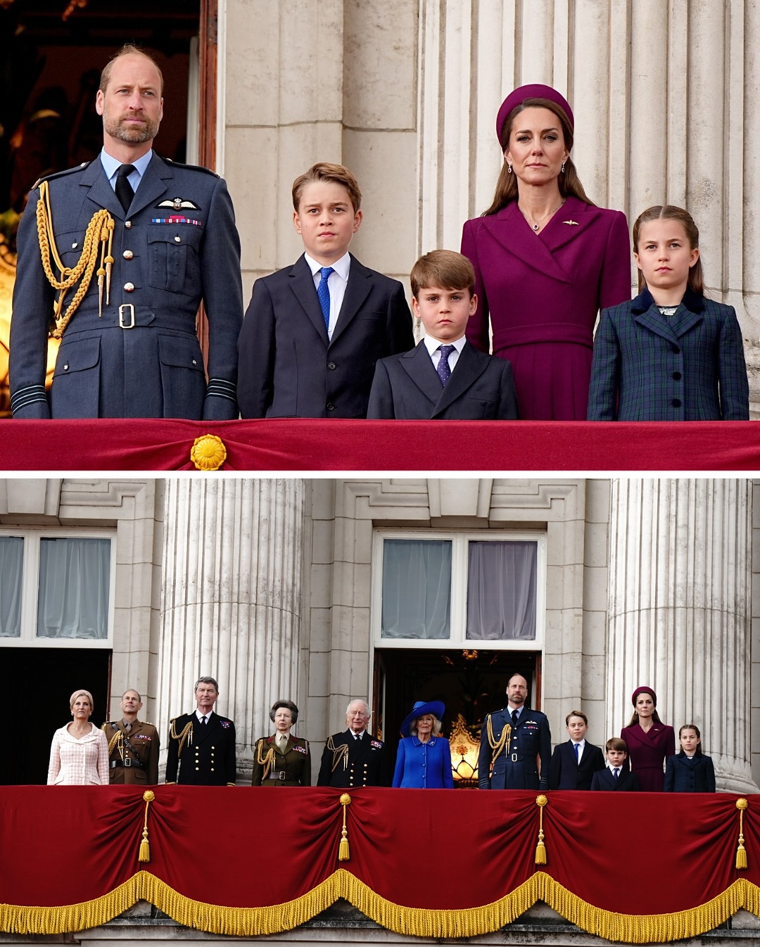 Alle versammelt: Kate Middleton und Prinz William mit ihren Kindern bei der Militärparade