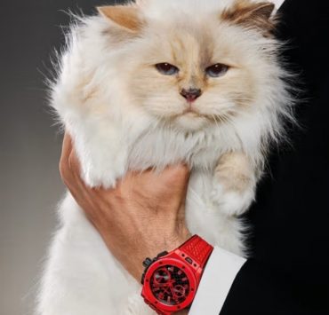 Karl Lagerfeld’s cat becomes the star of a Swiss watch campaign