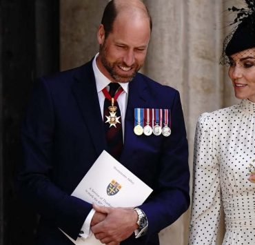 Kate Middleton and Prince William attend service marking 80th anniversary of Victory