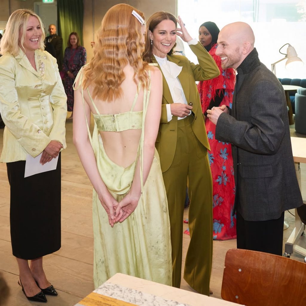 Kate Middleton presented the Queen Elizabeth II Award to designer Patrick McDowell