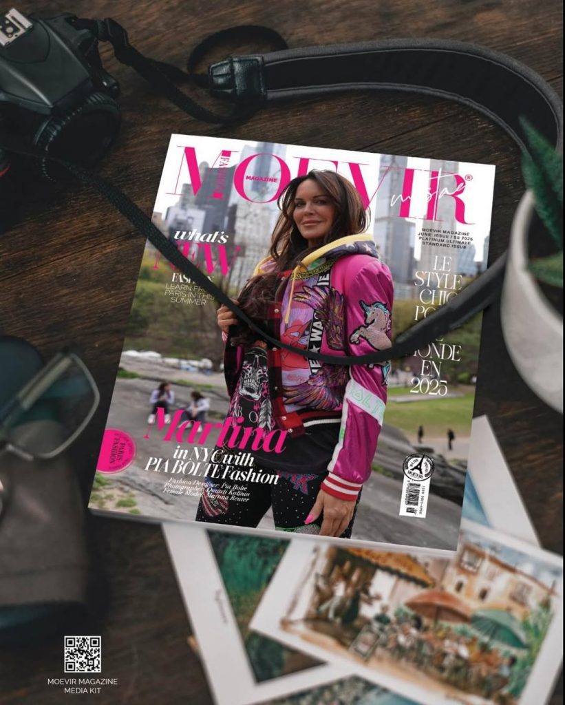 Martina Reuter graces the cover of the French magazine MOEVIR