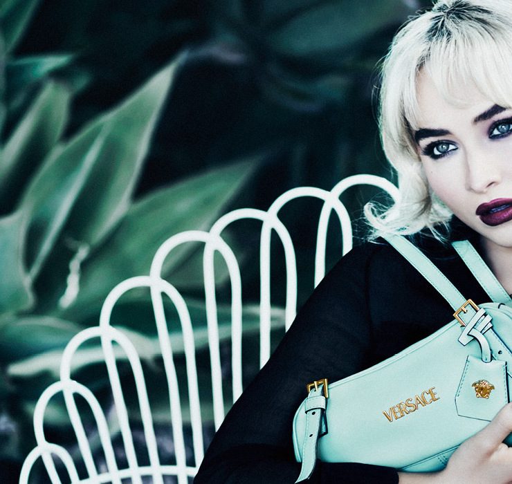 Gothic beauty: Sabrina Carpenter in the new Versace campaign