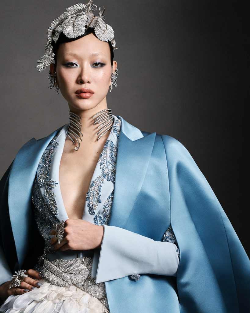 Star appearance: model Sora Choi in a stunning Swarovski gown