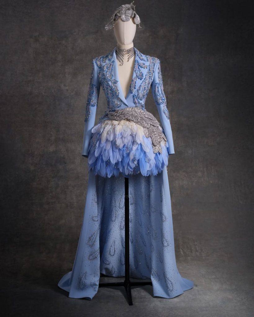 Star appearance: model Sora Choi in a stunning Swarovski gown
