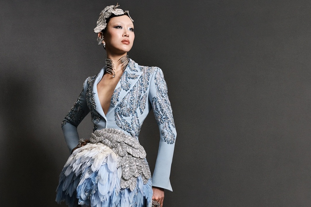 Star appearance: model Sora Choi in a stunning Swarovski gown