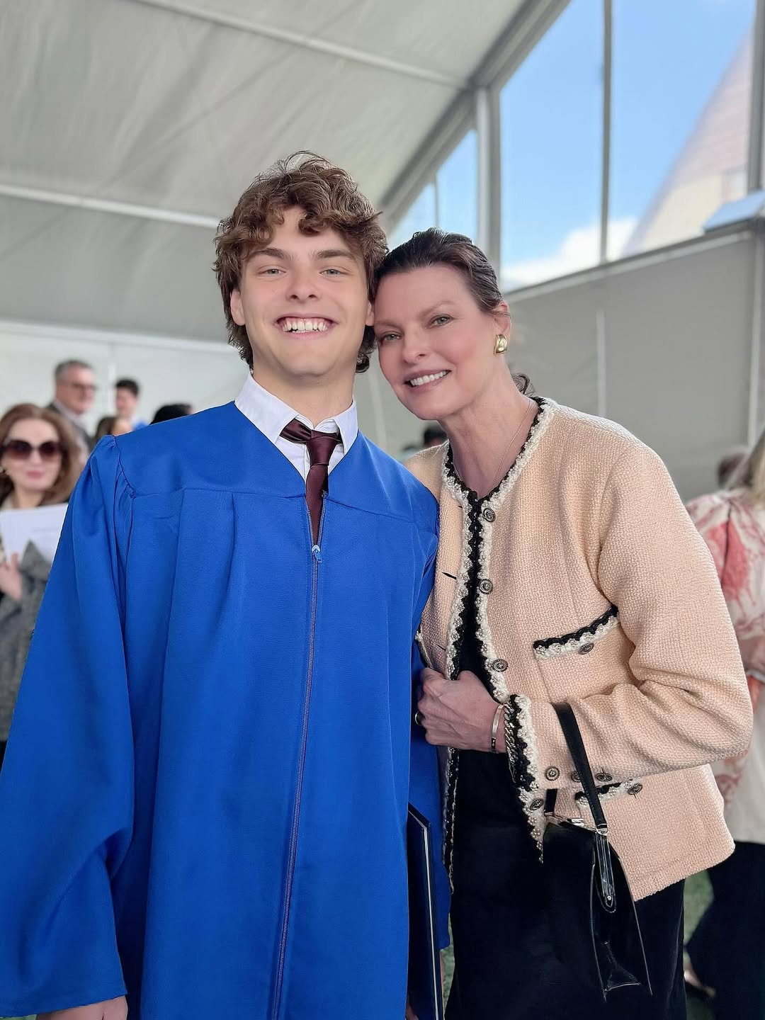 Linda Evangelista shares rare photos with her 18-year-old son
