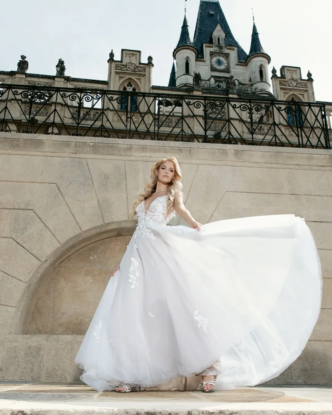 Beatrice Turin in the campaign for ELISA MALEC’s new bridal collection