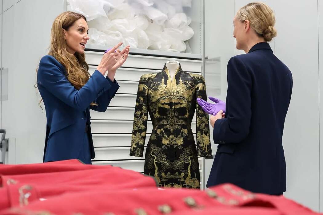 Kate Middleton behind the scenes at a London museum
