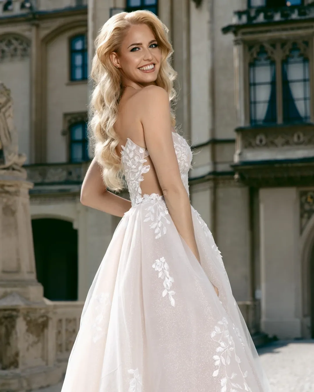 Beatrice Turin in the campaign for ELISA MALEC’s new bridal collection