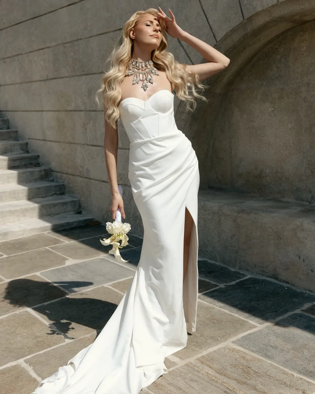 Beatrice Turin in the campaign for ELISA MALEC’s new bridal collection