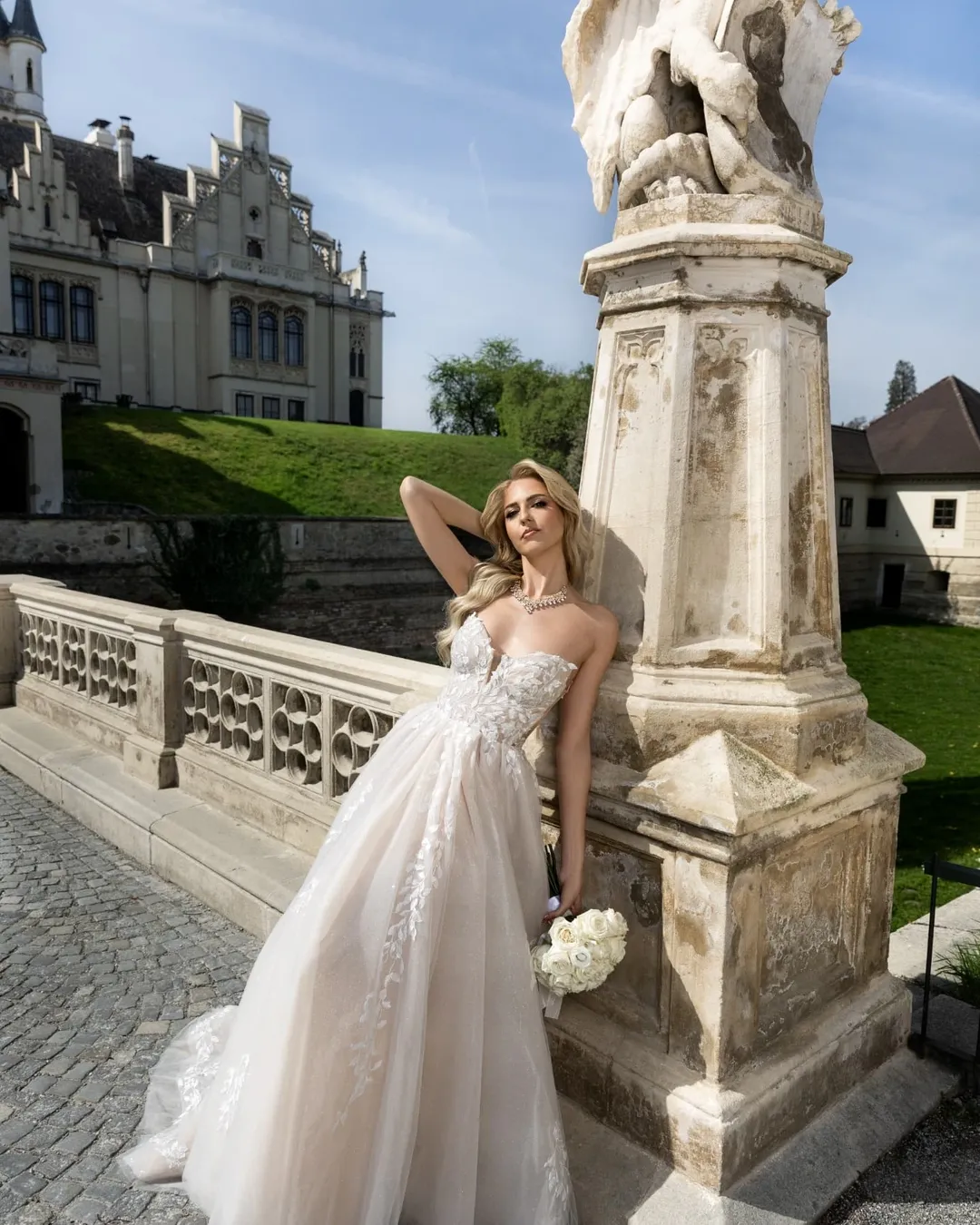 Beatrice Turin in the campaign for ELISA MALEC’s new bridal collection