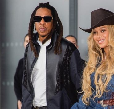 Beyoncé, Jay-Z, and Bradley Cooper at the Louis Vuitton show in Paris