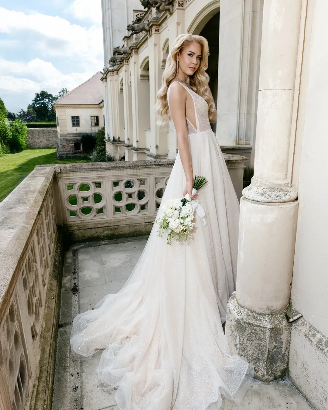 Beatrice Turin in the campaign for ELISA MALEC’s new bridal collection