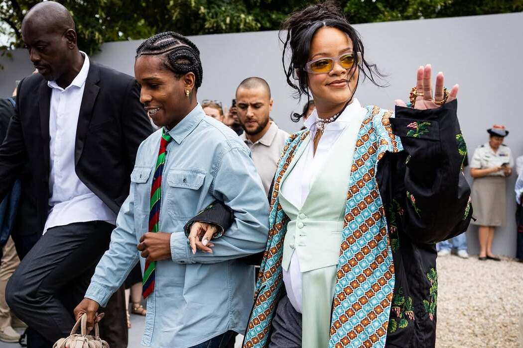 Pregnant Rihanna at the Dior show in Paris