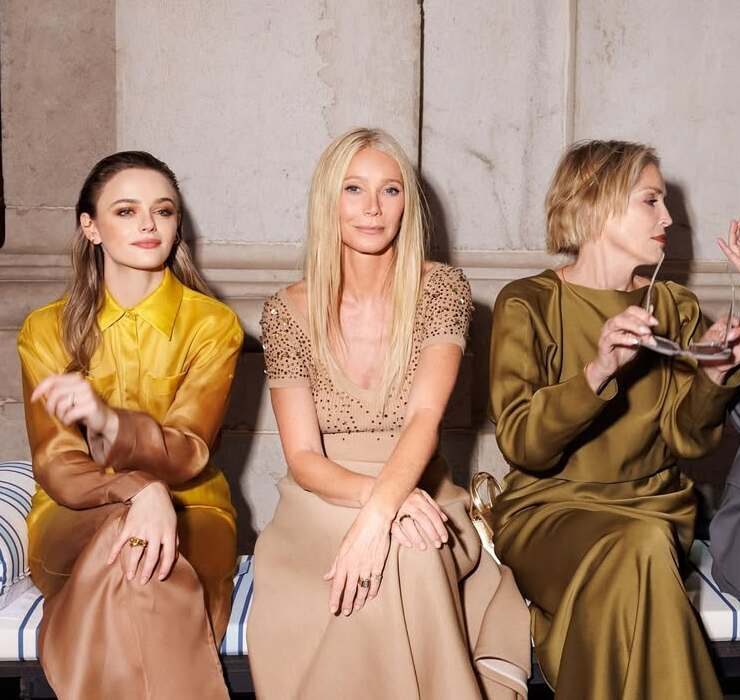 Gwyneth Paltrow, Sharon Stone, and Deva Cassel at the Max Mara Show