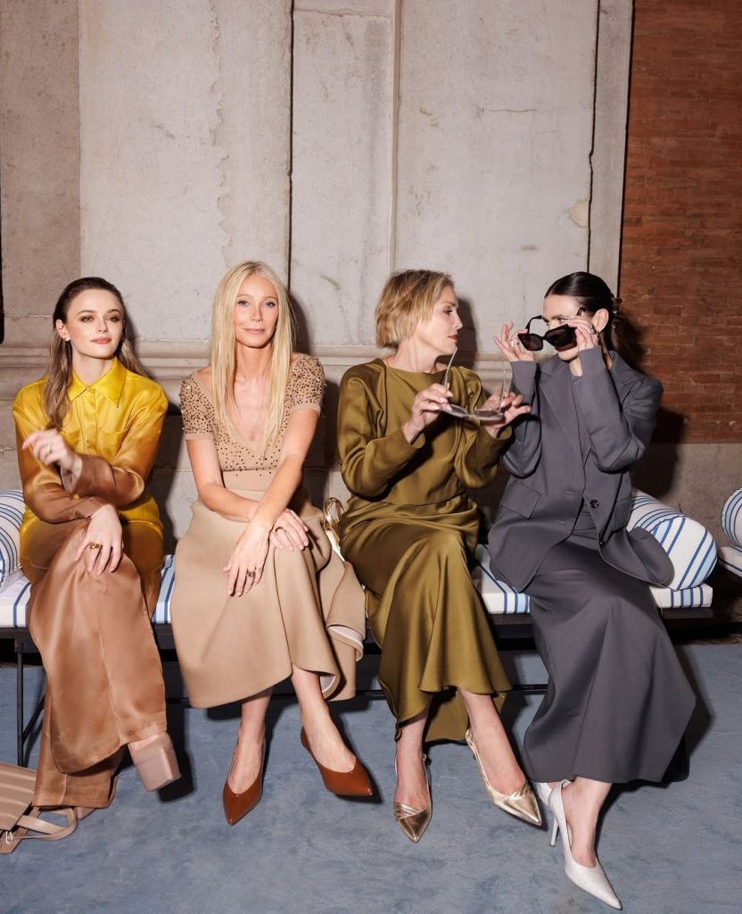 Gwyneth Paltrow, Sharon Stone und Deva Cassel bei der Max Mara Show