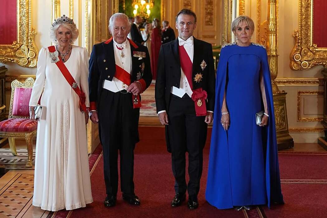 Das Ehepaar Macron in London: Feierliche Begegnung mit der königlichen Familie und ein prunkvolles Bankett