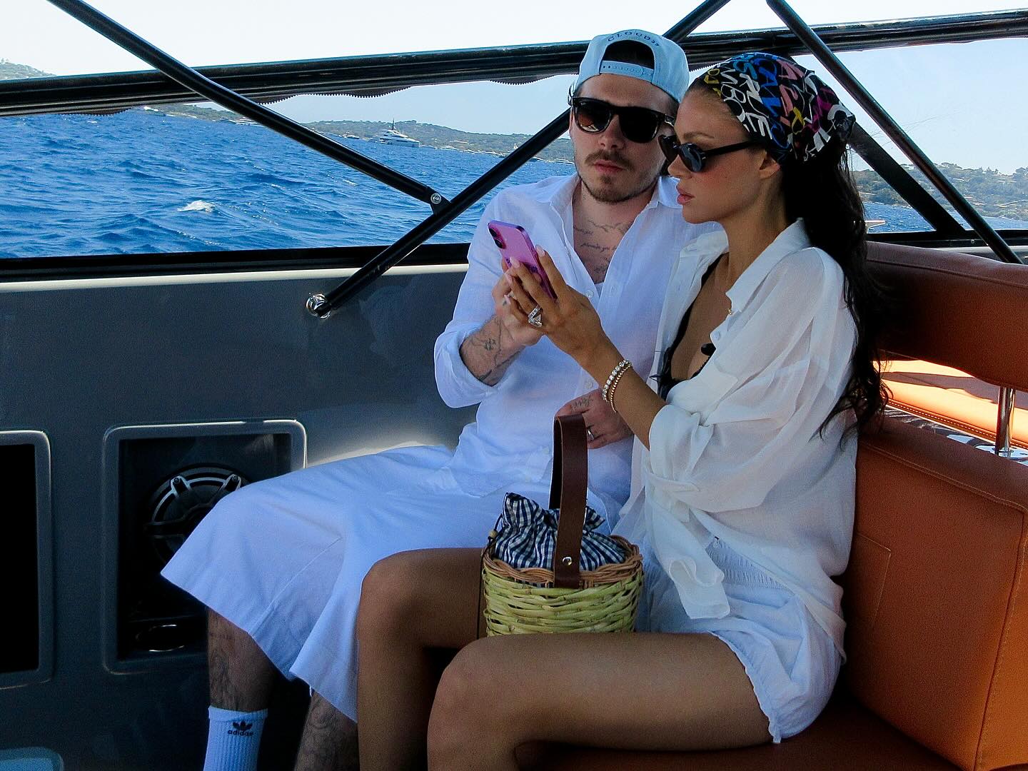 Sweet kisses on a yacht: how Brooklyn Beckham and Nicola Peltz are vacationing