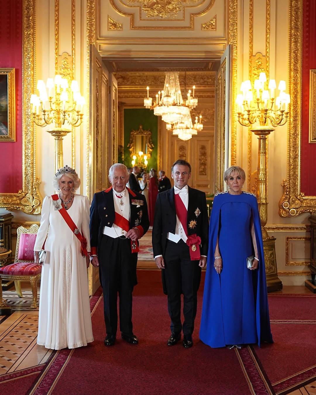 Das Ehepaar Macron in London: Feierliche Begegnung mit der königlichen Familie und ein prunkvolles Bankett