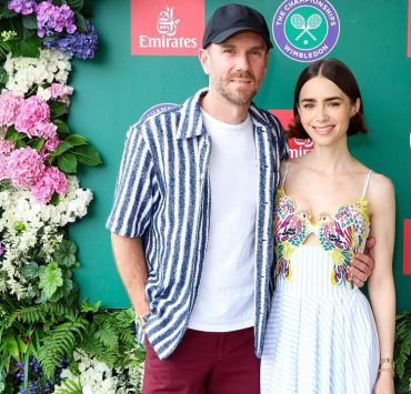 Lily Collins and her husband attend Wimbledon for the first time