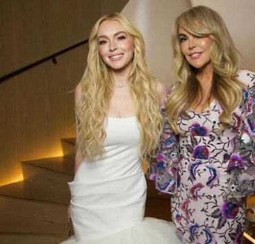 With her husband and mother: Lindsay Lohan’s latest public appearance