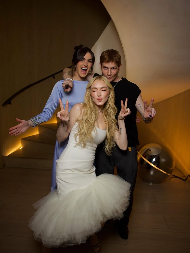 With her husband and mother: Lindsay Lohan’s latest public appearance