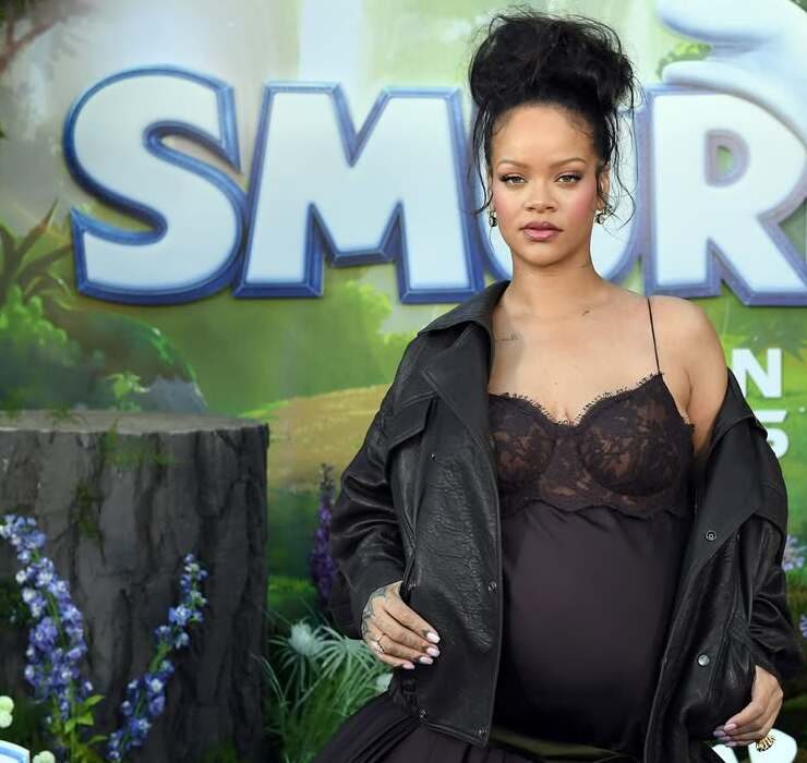 Rihanna mit ihren Söhnen bei der Premiere von «Die Schlümpfe» in Los Angeles