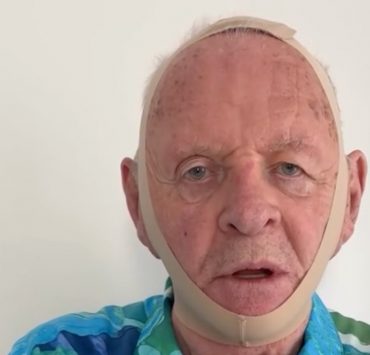 Anthony Hopkins trolls Kim Kardashian by trying on Skims’ new face mask