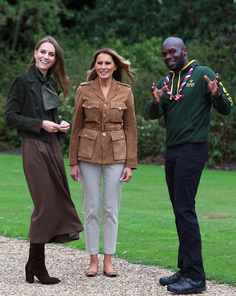 Kate Middleton und Melania Trump spazieren durch die Gärten von Windsor