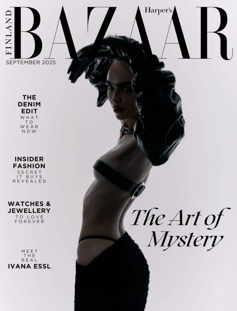 Die österreichische Model Ivana Essl auf dem Cover der Harper’s BAZAAR Finland