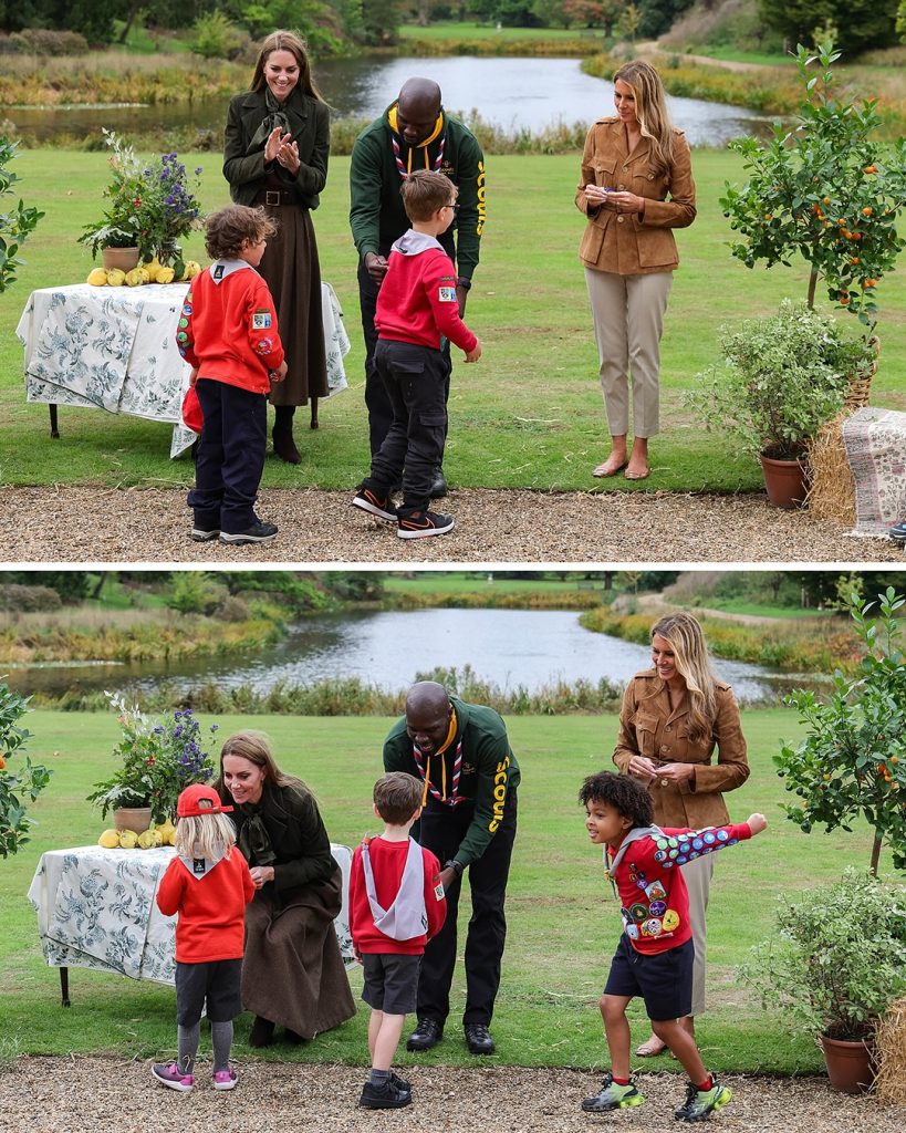 Kate Middleton und Melania Trump spazieren durch die Gärten von Windsor