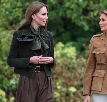 Kate Middleton und Melania Trump spazieren durch die Gärten von Windsor