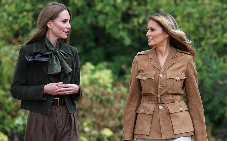 Kate Middleton and Melania Trump Stroll Through the Windsor Gardens
