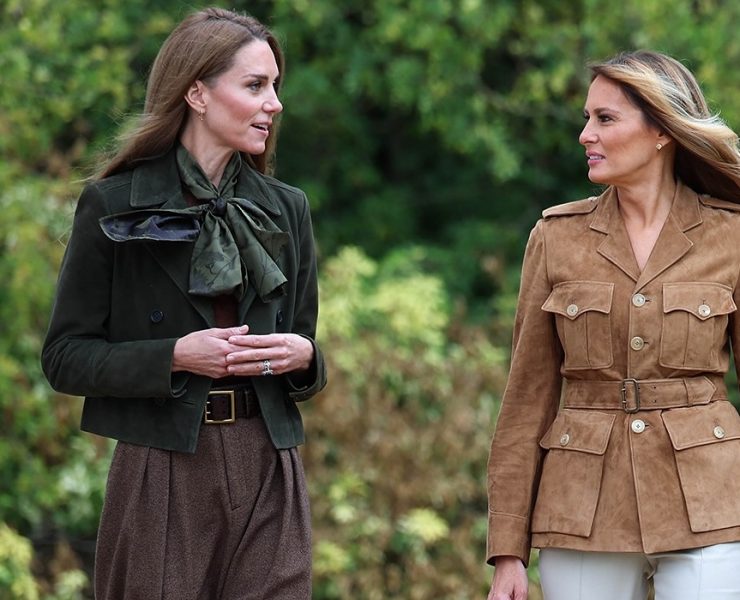 Kate Middleton and Melania Trump Stroll Through the Windsor Gardens