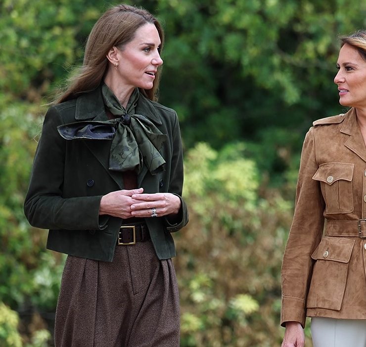 Kate Middleton and Melania Trump Stroll Through the Windsor Gardens