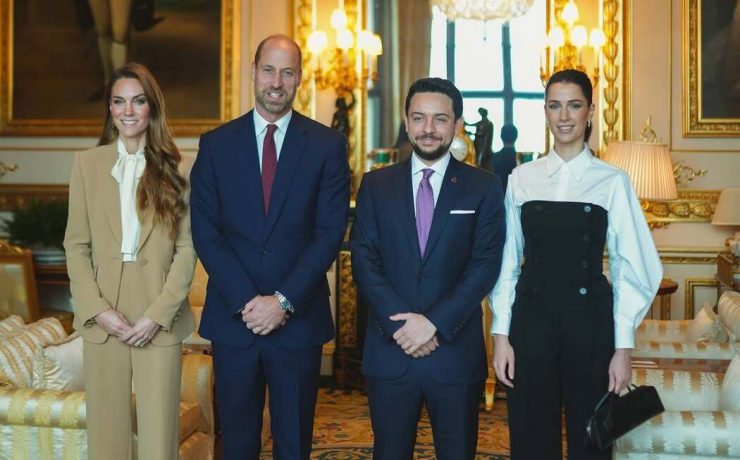 Kate Middleton and Prince William Meet with the Jordanian Royal Couple