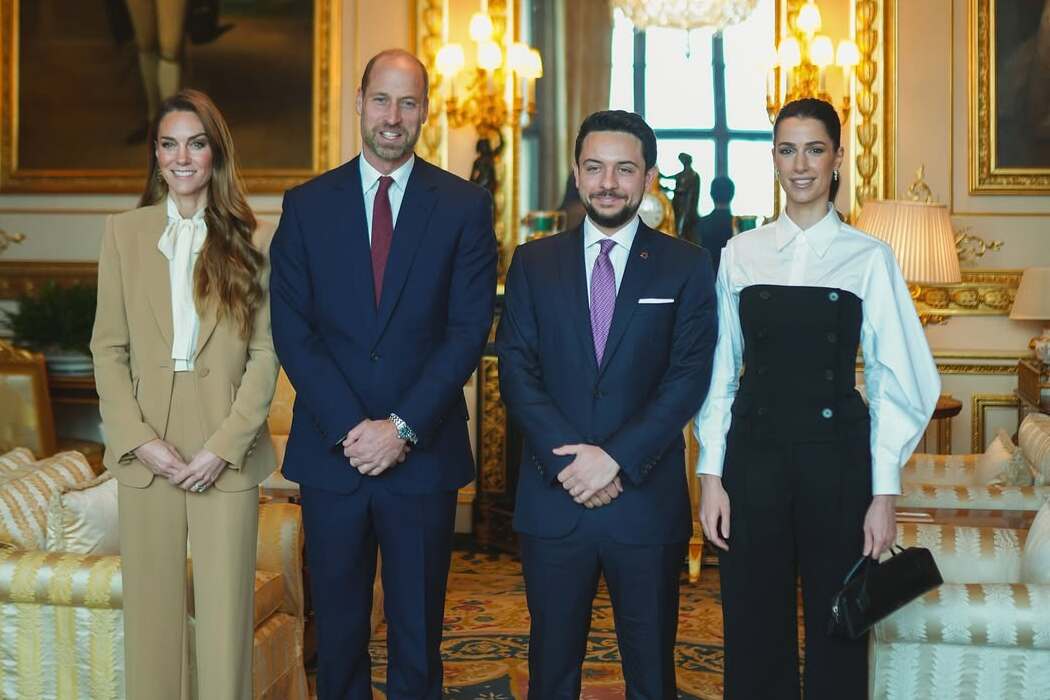 Kate Middleton und Prinz William treffen das jordanische Königspaar