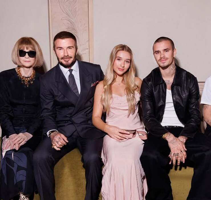 Die Beckhams und Anna Wintour in der Front Row bei der Victoria-Beckham-Show