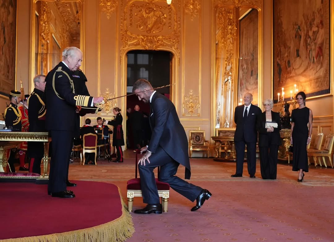 King Charles III knighted David Beckham