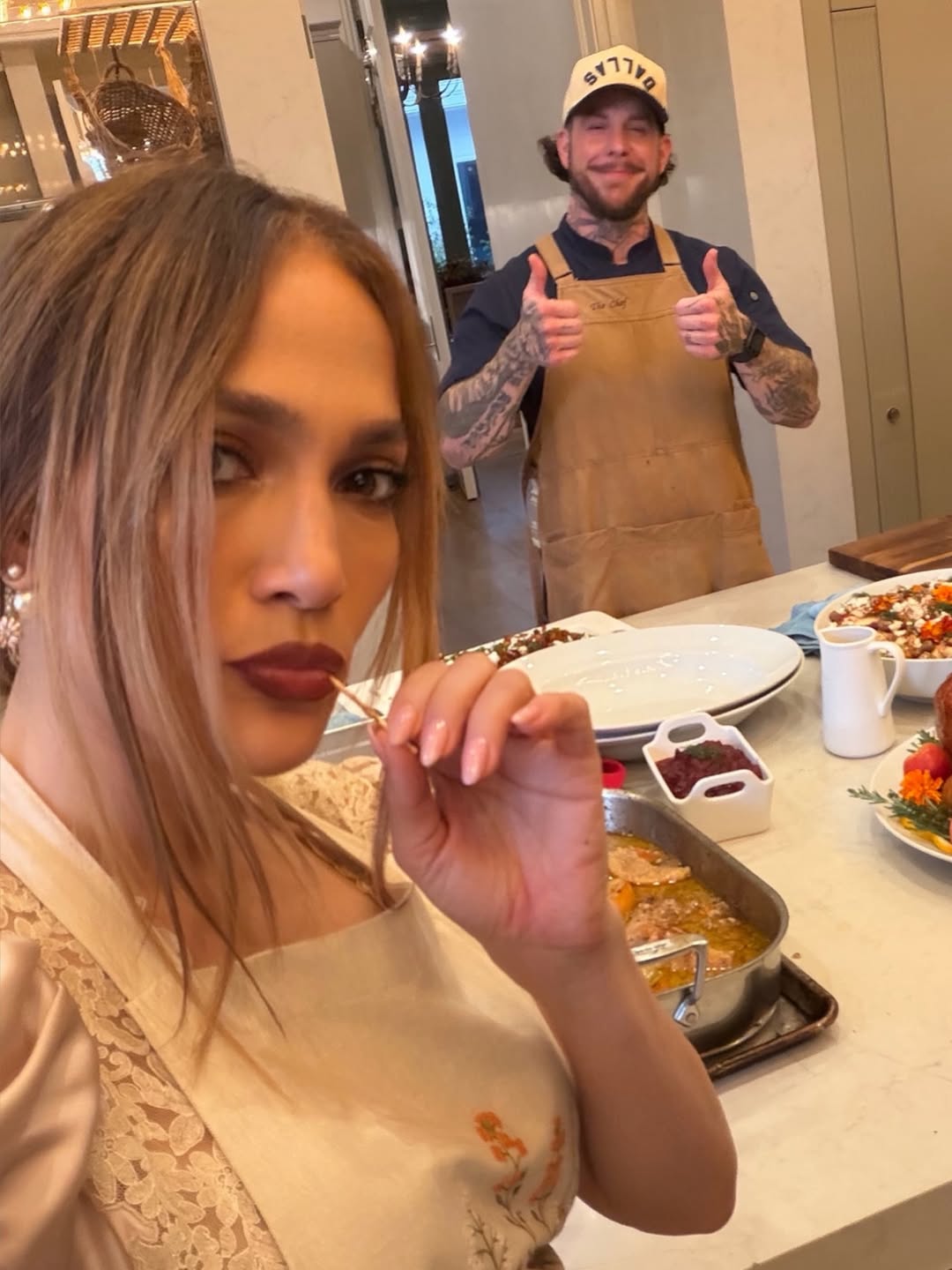 How Jennifer Lopez celebrated Thanksgiving