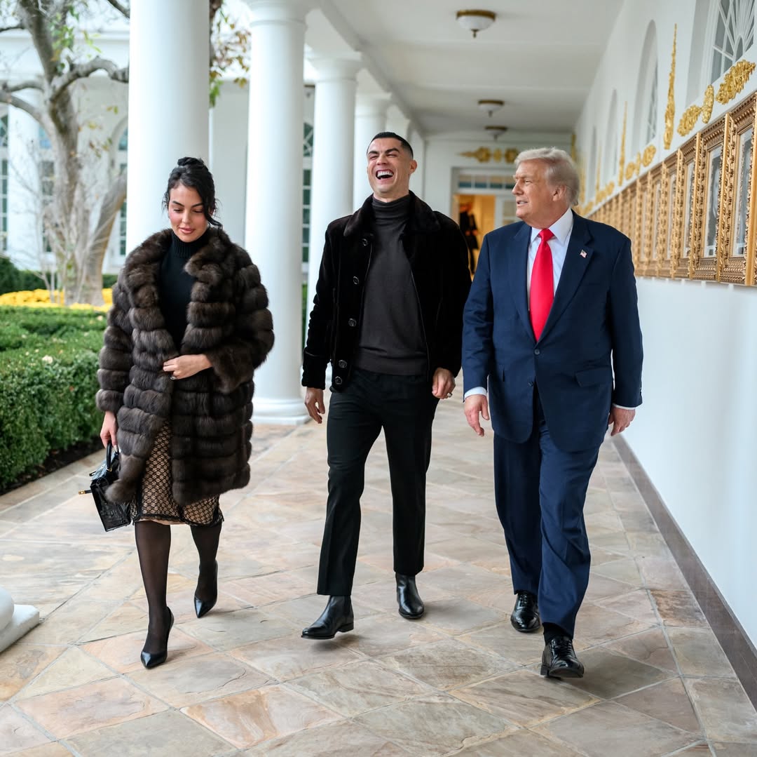Cristiano Ronaldo and his fianc&eacute;e visit Donald Trump