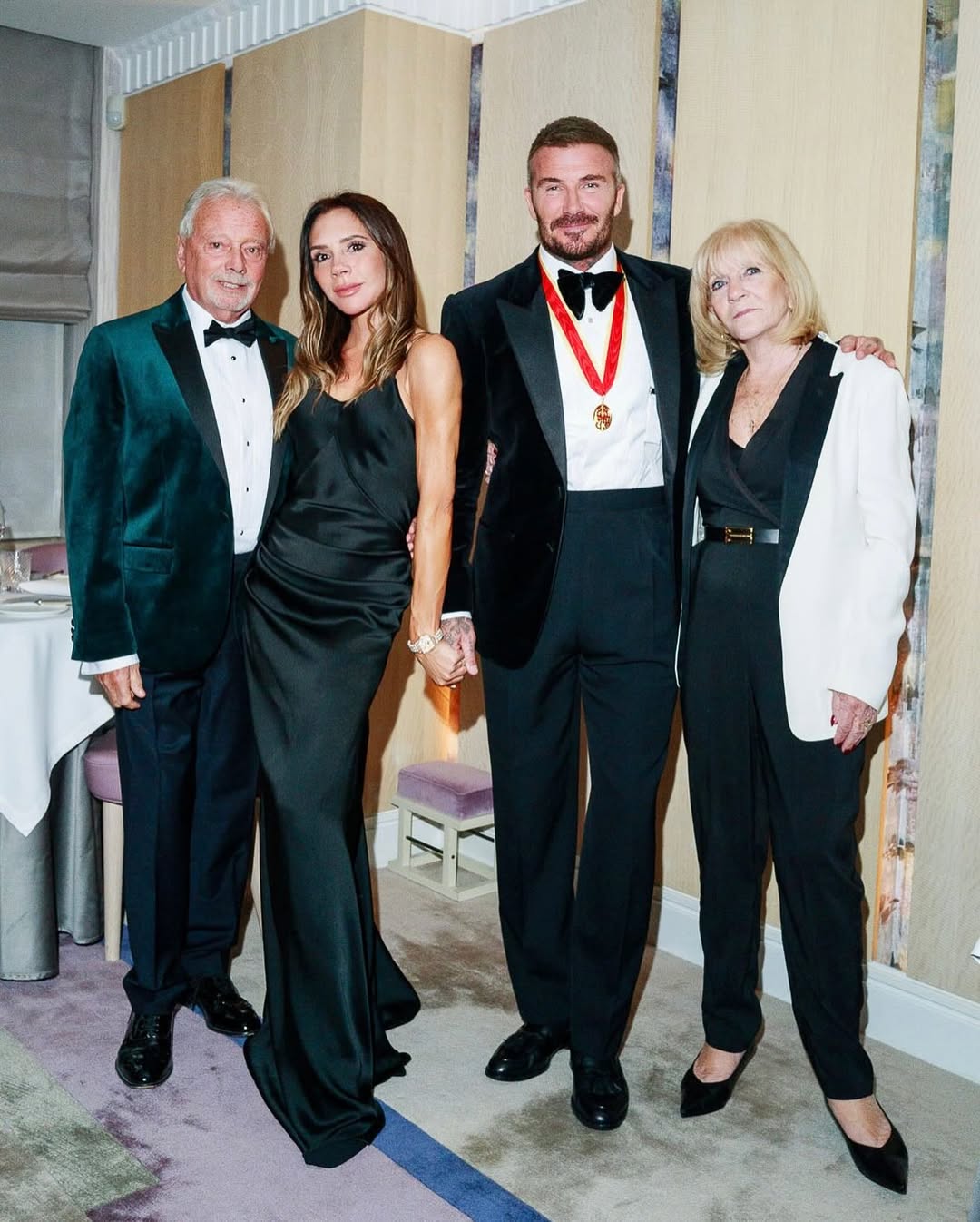 How David Beckham celebrated his knighthood with his family