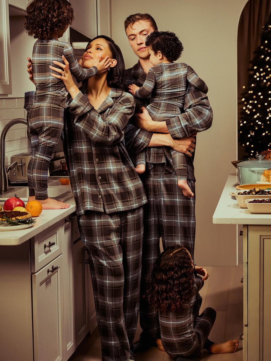In tradwife style: model and mother of four Nara Smith stars in Skims’ holiday campaign