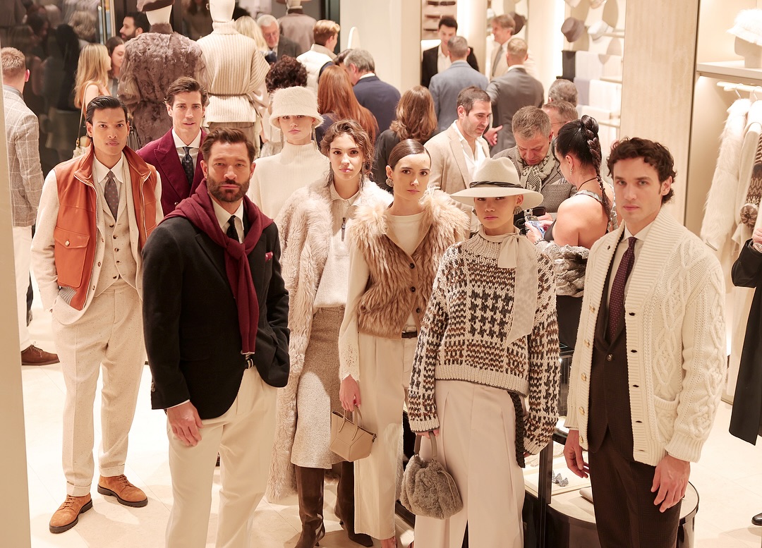 Brunello Cucinelli feierte die Wiedereröffnung seiner Boutique in Wien
