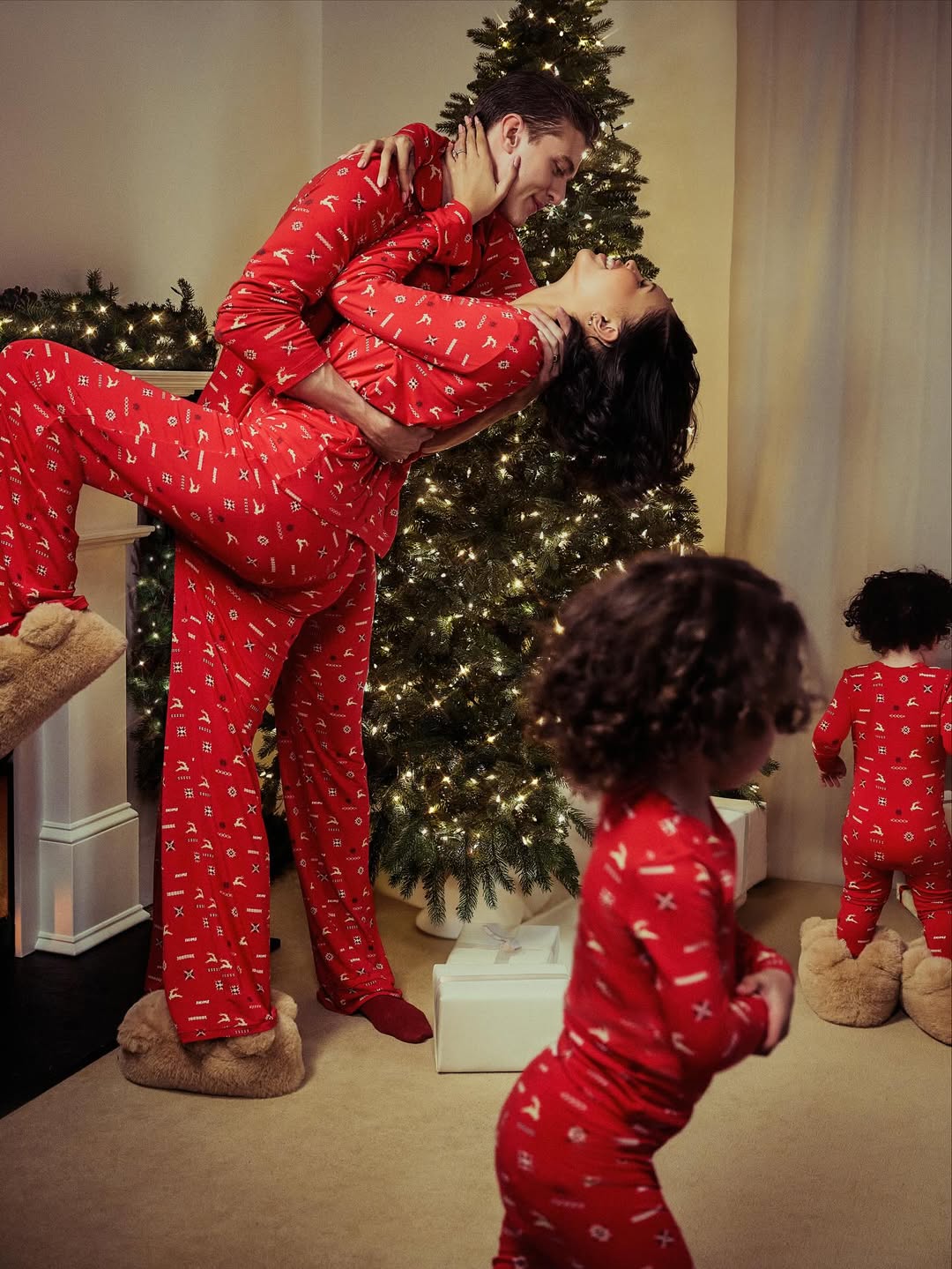 In tradwife style: model and mother of four Nara Smith stars in Skims’ holiday campaign