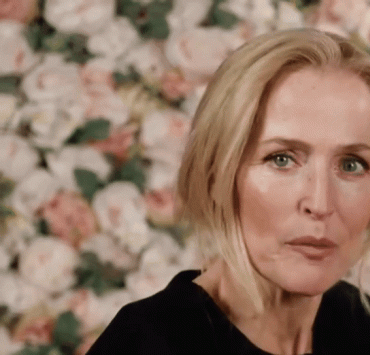 A perfect likeness: Gillian Anderson reacts to her own wax figure